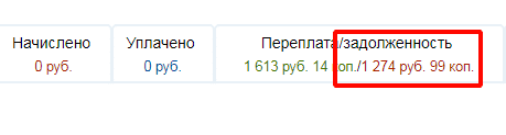 задолженность налогоплательщика на сайте nalog.ru